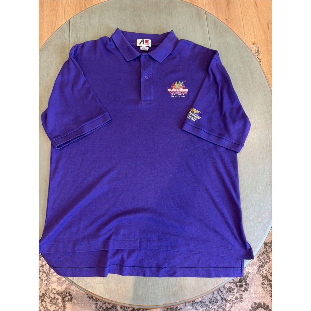Vintage 1995 NBA All-Star Phoenix Miller Genuine Draft Polo Shirt XL‎
